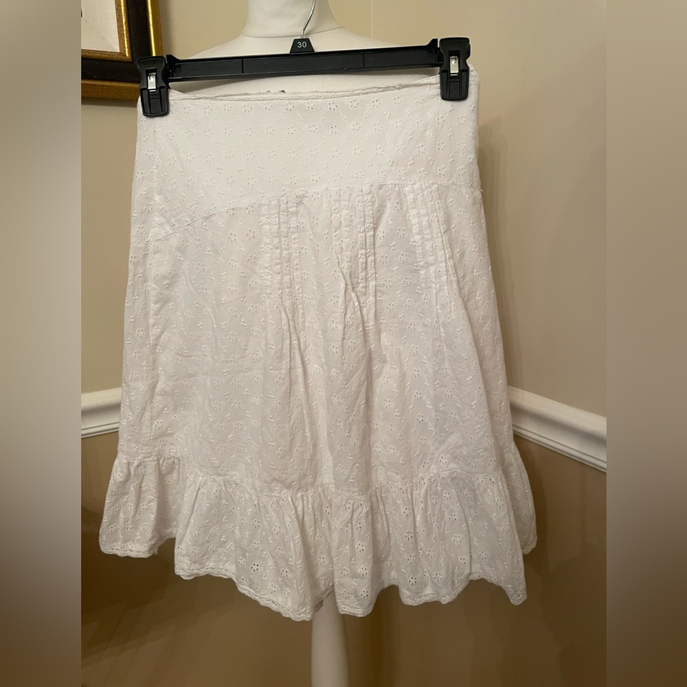 TOMMY HILFIGER Cotton Eyelet Skirt size 0